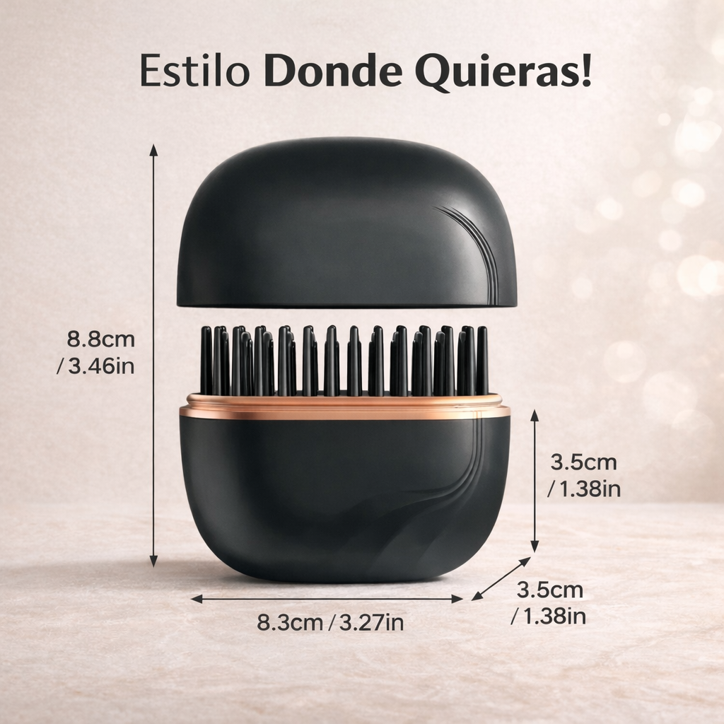Mini Cepillo Alisador Inalámbrico 2 en 1  Portátil.